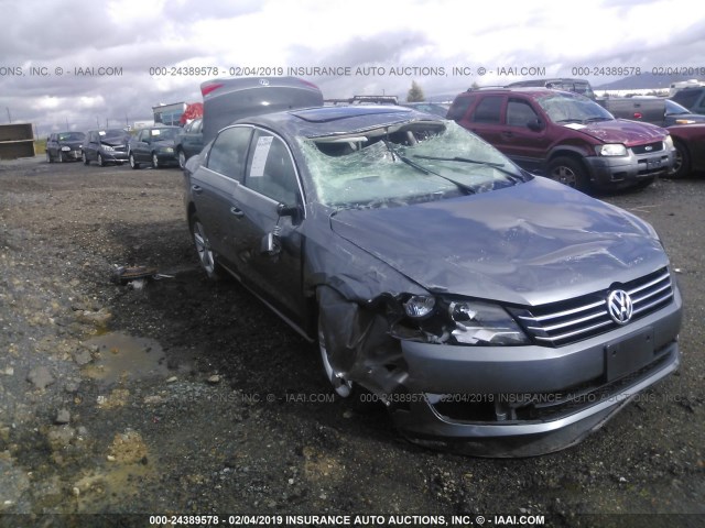 1VWBP7A33DC140292 - 2013 VOLKSWAGEN PASSAT SE GRAY photo 1