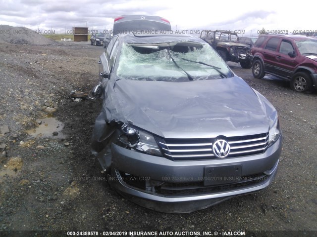 1VWBP7A33DC140292 - 2013 VOLKSWAGEN PASSAT SE GRAY photo 6