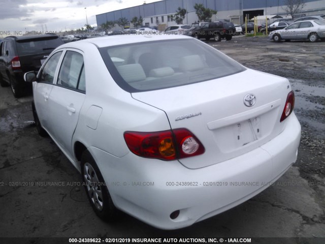 1NXBU4EE5AZ352439 - 2010 TOYOTA COROLLA S/LE/XLE WHITE photo 3