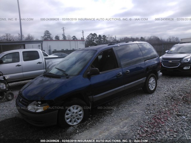 2C4GJ45G6YR847695 - 2000 CHRYSLER VOYAGER SE BLUE photo 2