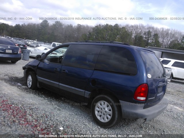 2C4GJ45G6YR847695 - 2000 CHRYSLER VOYAGER SE BLUE photo 3