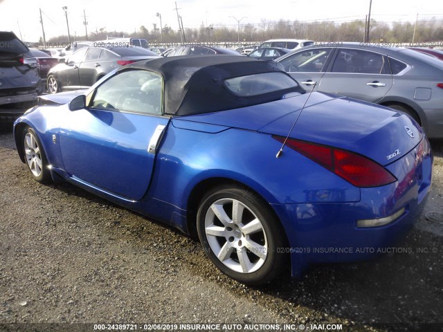 JN1AZ36A84T014294 - 2004 NISSAN 350Z ROADSTER BLUE photo 3