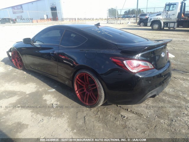 KMHHU6KJ4DU103304 - 2013 HYUNDAI GENESIS COUPE 3.8L BLACK photo 3