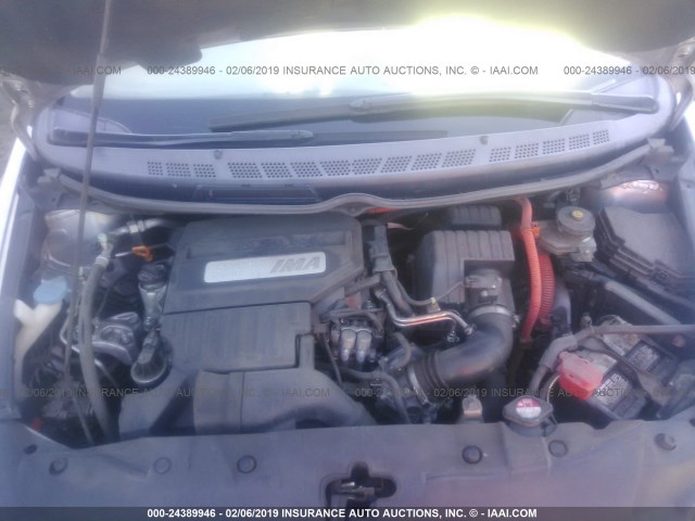 JHMFA362X7S007746 - 2007 HONDA CIVIC HYBRID SILVER photo 10