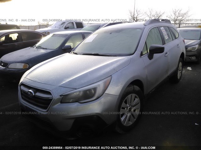 4S4BSAAC4J3252721 - 2018 SUBARU OUTBACK 2.5I SILVER photo 2