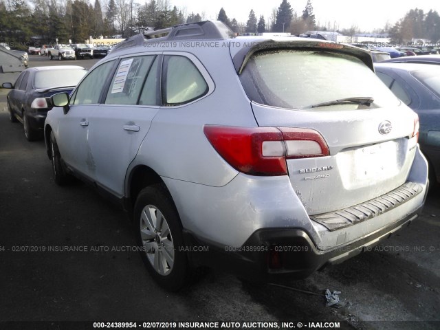 4S4BSAAC4J3252721 - 2018 SUBARU OUTBACK 2.5I SILVER photo 3