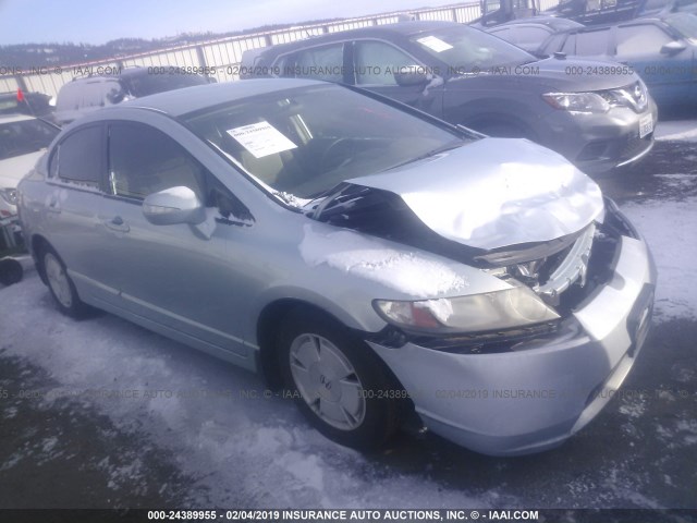 JHMFA36257S006987 - 2007 HONDA CIVIC HYBRID BLUE photo 1