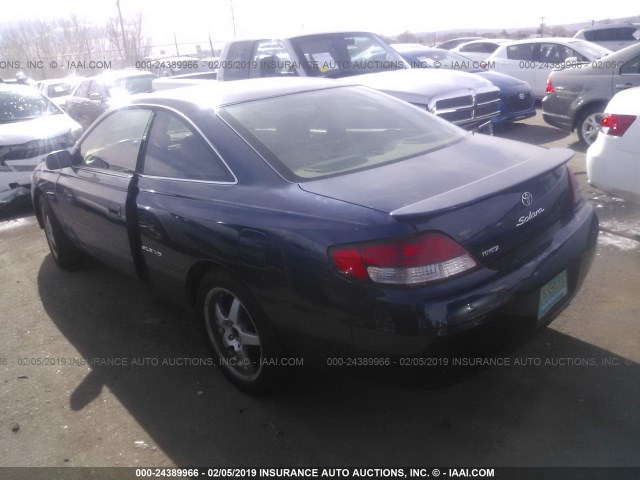 2T1CF28P11C428577 - 2001 TOYOTA CAMRY SOLARA SE/SLE BLUE photo 3