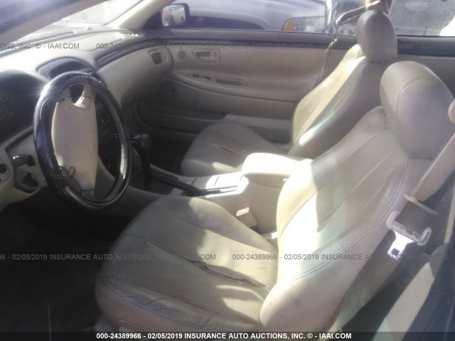 2T1CF28P11C428577 - 2001 TOYOTA CAMRY SOLARA SE/SLE BLUE photo 5