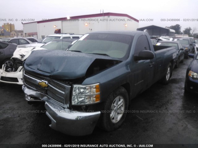 1GCNCPE01DZ215211 - 2013 CHEVROLET SILVERADO C1500 BLUE photo 2