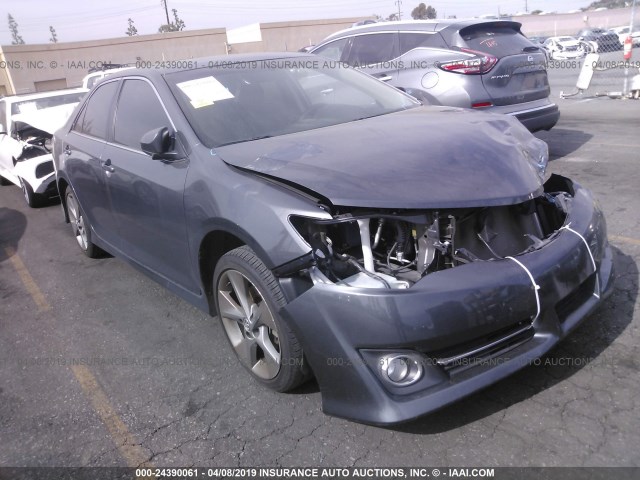 4T1BF1FK4EU871145 - 2014 TOYOTA CAMRY L/SE/LE/XLE GRAY photo 1