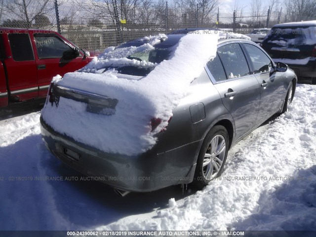 JN1CV6AR4AM454702 - 2010 INFINITI G37 BLACK photo 4