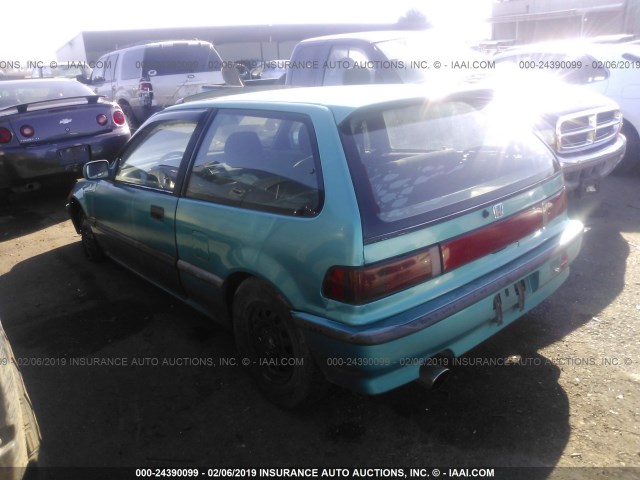 2HGED7369MH567927 - 1991 HONDA CIVIC SI GREEN photo 3