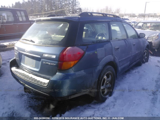 4S4BP61C576307585 - 2007 SUBARU LEGACY OUTBACK 2.5I BLUE photo 4