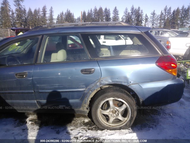 4S4BP61C576307585 - 2007 SUBARU LEGACY OUTBACK 2.5I BLUE photo 6