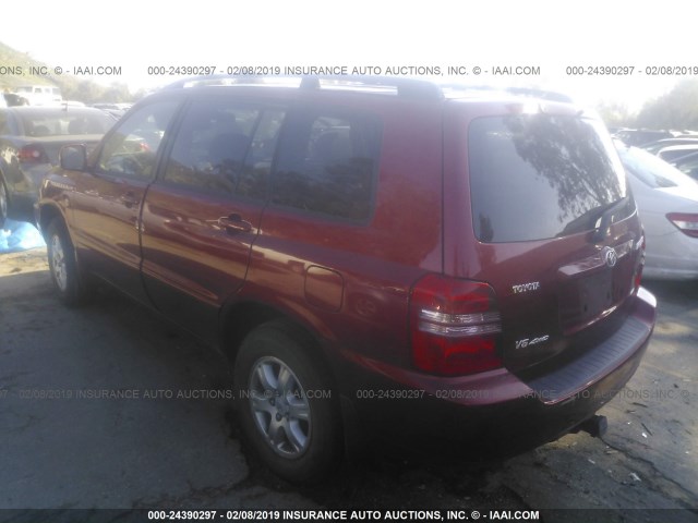 JTEHF21A020072044 - 2002 TOYOTA HIGHLANDER LIMITED RED photo 3