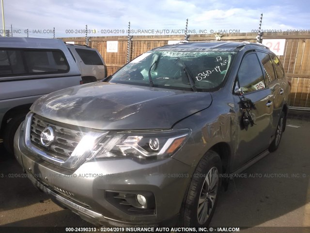 5N1DR2MM0HC628307 - 2017 NISSAN PATHFINDER S/SV/SL/PLATINUM GRAY photo 2