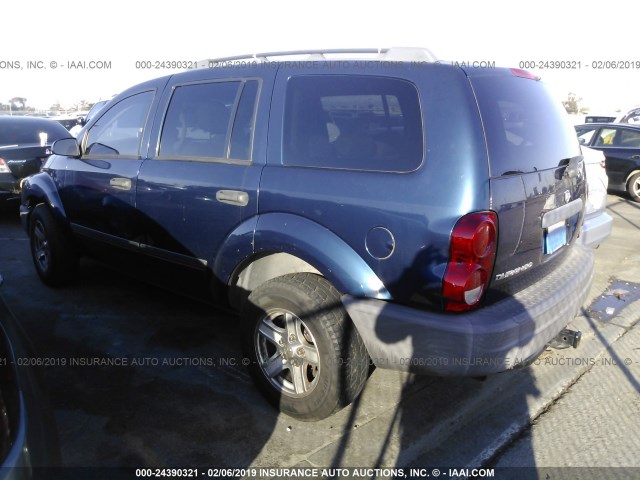 1D4HD38K36F128367 - 2006 DODGE DURANGO SXT BLUE photo 3