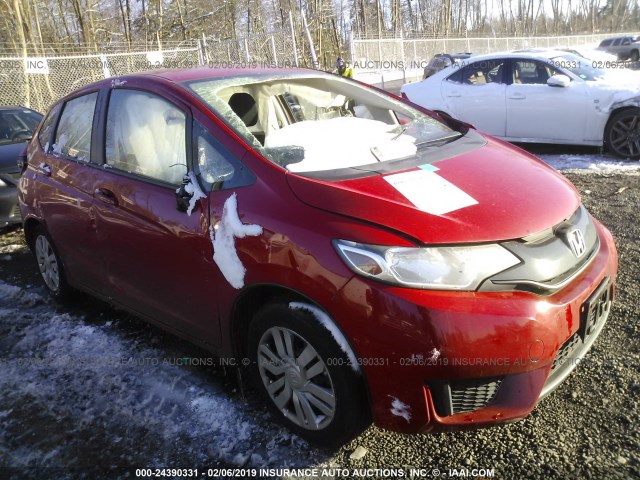 JHMGK5H57HS021450 - 2017 HONDA FIT LX RED photo 1