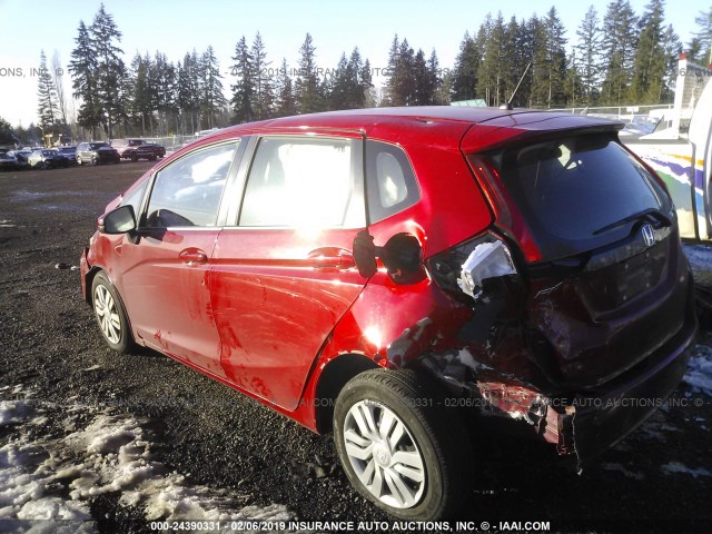 JHMGK5H57HS021450 - 2017 HONDA FIT LX RED photo 3