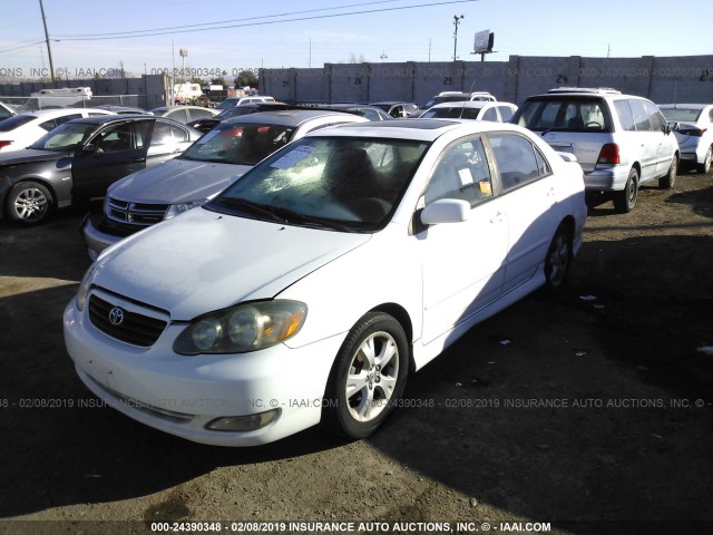 2T1BY32E25C414213 - 2005 TOYOTA COROLLA XRS WHITE photo 2