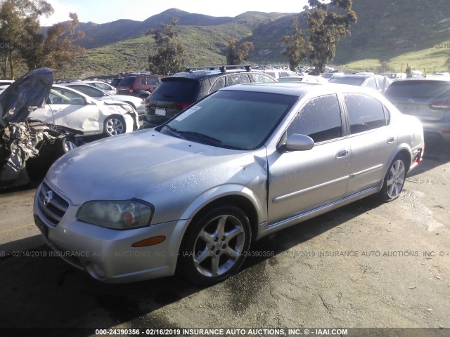 JN1DA31A33T412846 - 2003 NISSAN MAXIMA GLE/SE SILVER photo 2