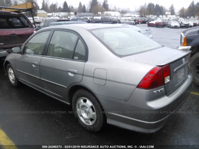 JHMES96634S020543 - 2004 HONDA CIVIC HYBRID SILVER photo 3