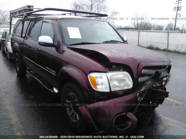 5TBDT44195S472178 - 2005 TOYOTA TUNDRA DOUBLE CAB SR5 MAROON photo 1