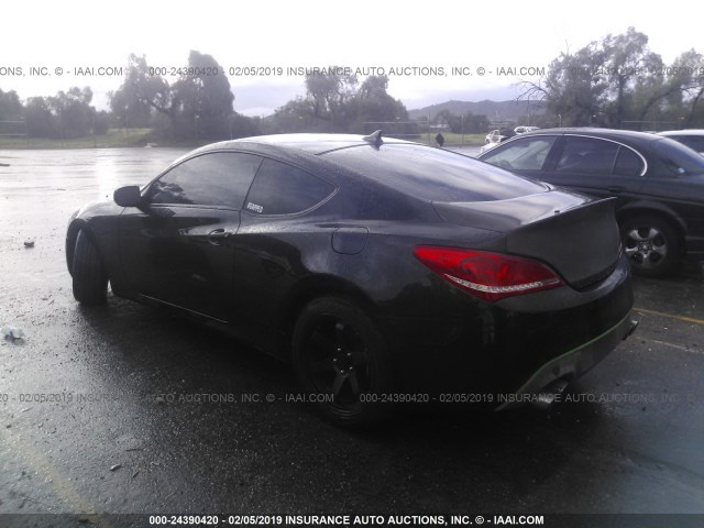 KMHHU6KH9AU034683 - 2010 HYUNDAI GENESIS COUPE 3.8L BLACK photo 3