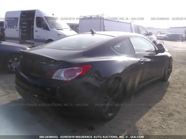 KMHHT6KD3BU045082 - 2011 HYUNDAI GENESIS COUPE 2.0T BLACK photo 4