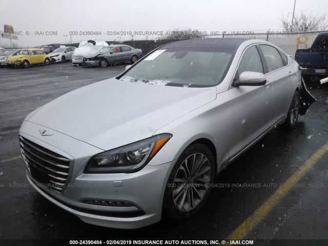 KMHGN4JE4GU130136 - 2016 HYUNDAI GENESIS 3.8L SILVER photo 2