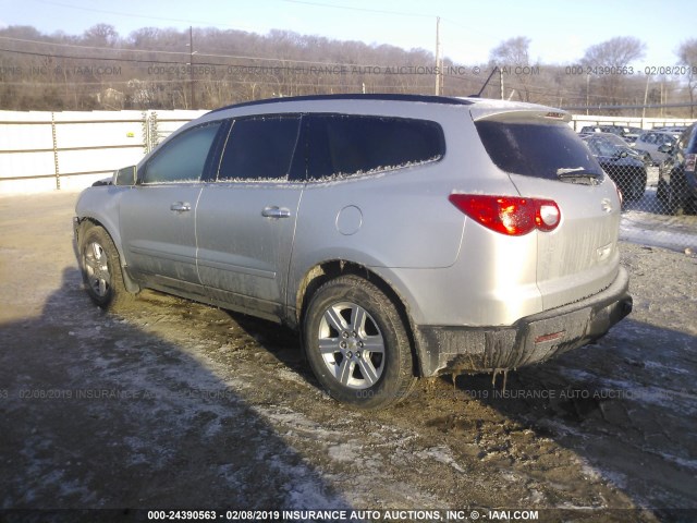 1GNKRJED8BJ250445 - 2011 CHEVROLET TRAVERSE LT SILVER photo 3