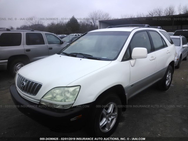 JTJGF10U830153135 - 2003 LEXUS RX 300 WHITE photo 2