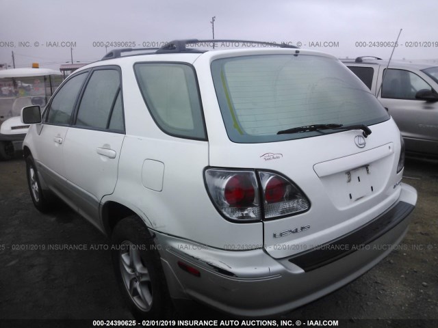 JTJGF10U830153135 - 2003 LEXUS RX 300 WHITE photo 3