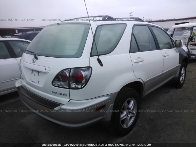 JTJGF10U830153135 - 2003 LEXUS RX 300 WHITE photo 4