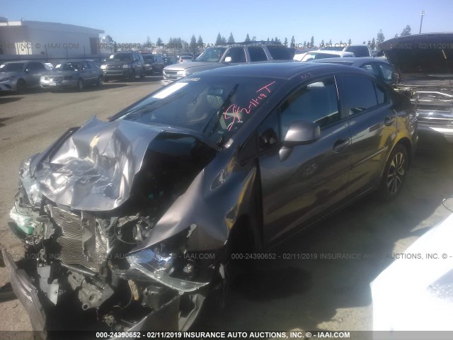 19XFB2F91DE028828 - 2013 HONDA CIVIC EXL GRAY photo 2