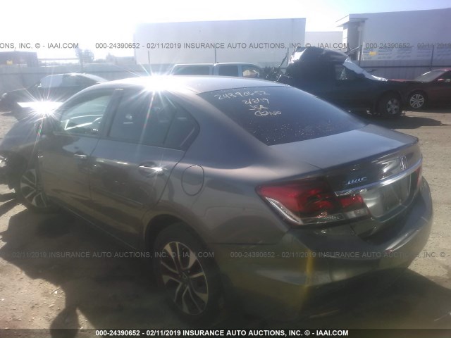 19XFB2F91DE028828 - 2013 HONDA CIVIC EXL GRAY photo 3