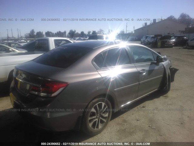 19XFB2F91DE028828 - 2013 HONDA CIVIC EXL GRAY photo 4