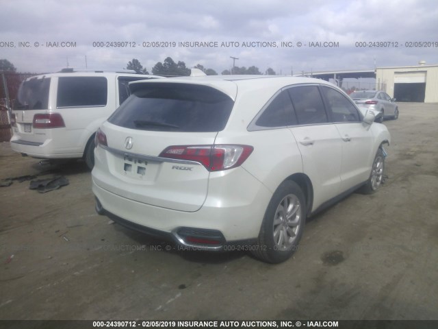 5J8TB3H31HL003170 - 2017 ACURA RDX WHITE photo 4