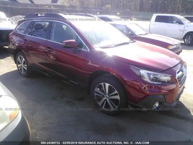 4S4BSENC6K3249225 - 2019 SUBARU OUTBACK 3.6R LIMITED RED photo 1