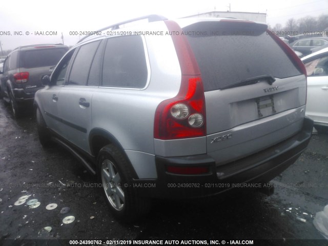 YV1CZ592451218684 - 2005 VOLVO XC90 SILVER photo 3