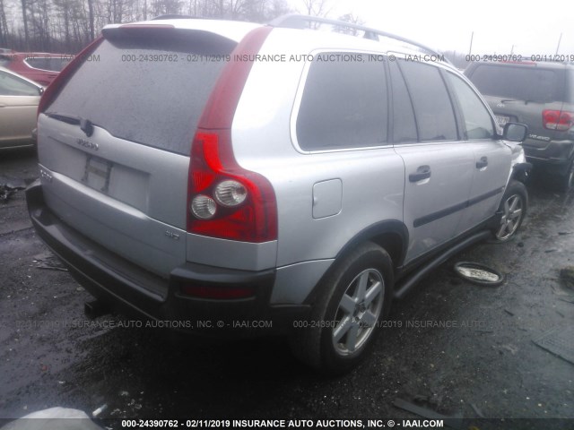 YV1CZ592451218684 - 2005 VOLVO XC90 SILVER photo 4