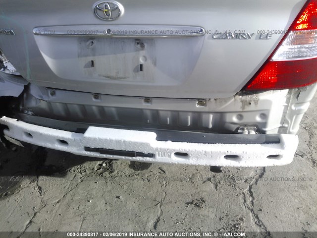 4T1BE32K24U899173 - 2004 TOYOTA CAMRY LE/XLE/SE SILVER photo 6