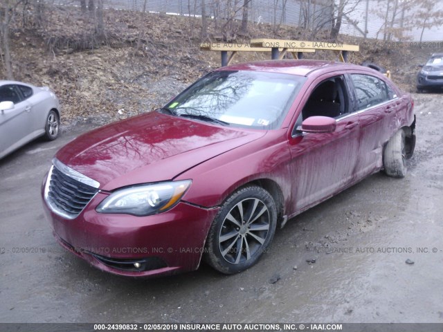 1C3CCBBB3DN729461 - 2013 CHRYSLER 200 TOURING MAROON photo 2