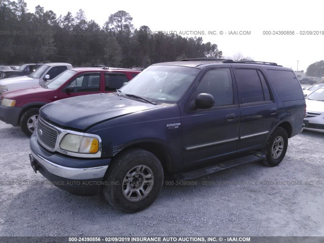 1FMRU156XYLA23368 - 2000 FORD EXPEDITION XLT BLUE photo 2