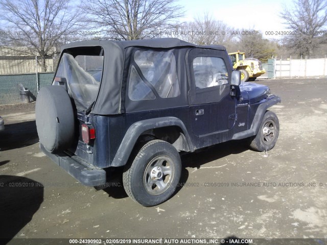 1J4FY29P3VP425901 - 1997 JEEP WRANGLER / TJ SE Dark Blue photo 4