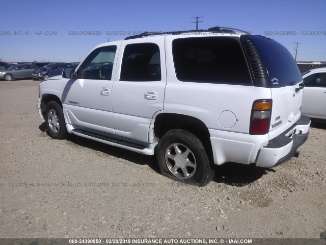 1GKEK63U92J176242 - 2002 GMC DENALI WHITE photo 3