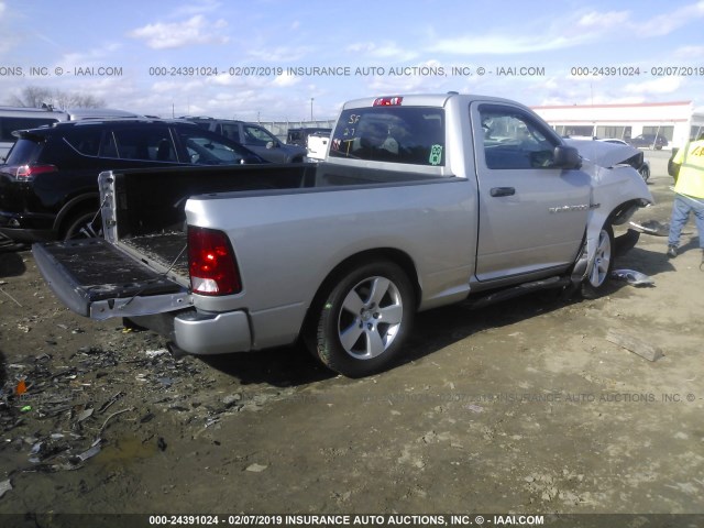 3C6JD6AT4CG105202 - 2012 DODGE RAM 1500 ST SILVER photo 4