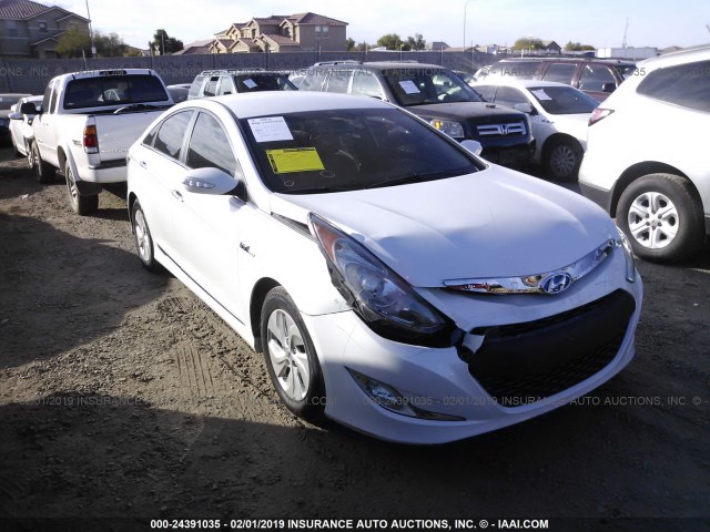 KMHEC4A45DA075942 - 2013 HYUNDAI SONATA HYBRID WHITE photo 1