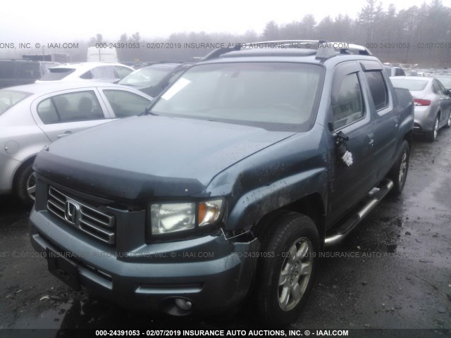 2HJYK16527H537847 - 2007 HONDA RIDGELINE RTL BLUE photo 2